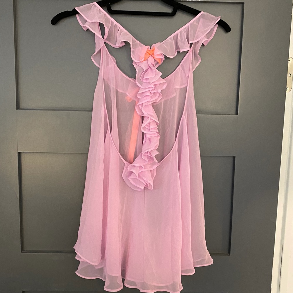 Victoria’s Secret Ruffle Racerback Babydoll Set - Picture 2 of 4